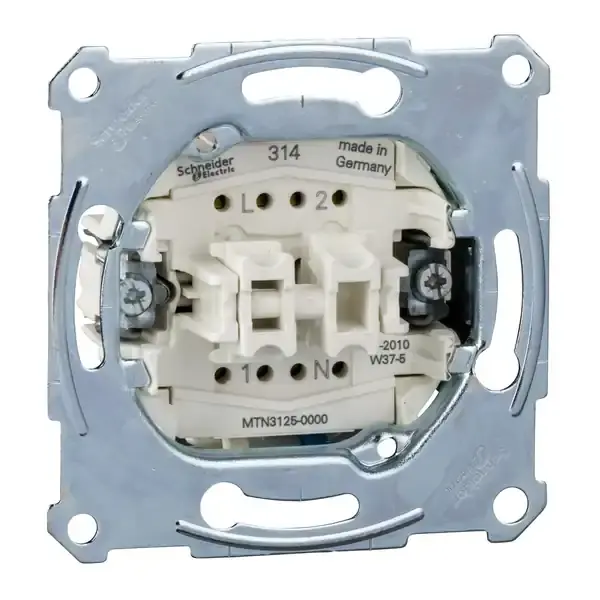Schneider Electric - MTN3125-0000 - 2circ.sw. w.N-cla. 1p 10AX PiT FM - 1