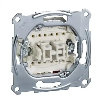 Schneider Electric - MTN3128-0000 - Merten 2-way Sw/Push-btn Insert Scrwlss - 1