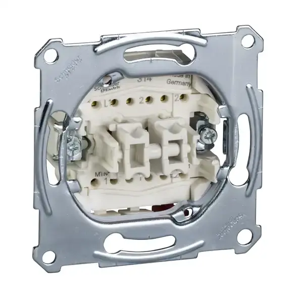 Schneider Electric - MTN3128-0000 - Merten 2-way Sw/Push-btn Insert Scrwlss - 1