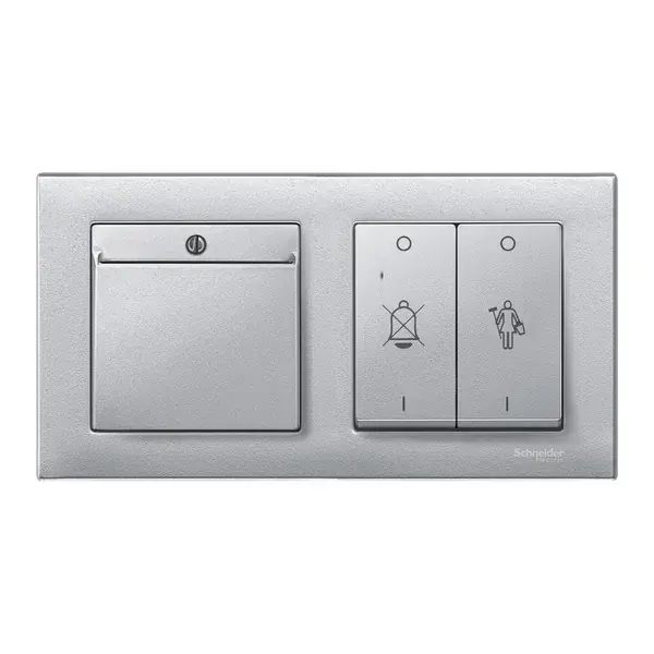 Schneider Electric - MTN315460 - Merten Sys-M Keycard Switch Plate Alum - 1