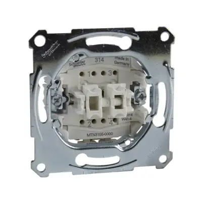 Schneider Electric - MTN3155-0000 - Merten Double Push-btn Insert Screwless - 1