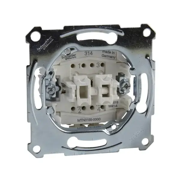Schneider Electric - MTN3155-0000 - Merten Double Push-btn Insert Screwless - 1