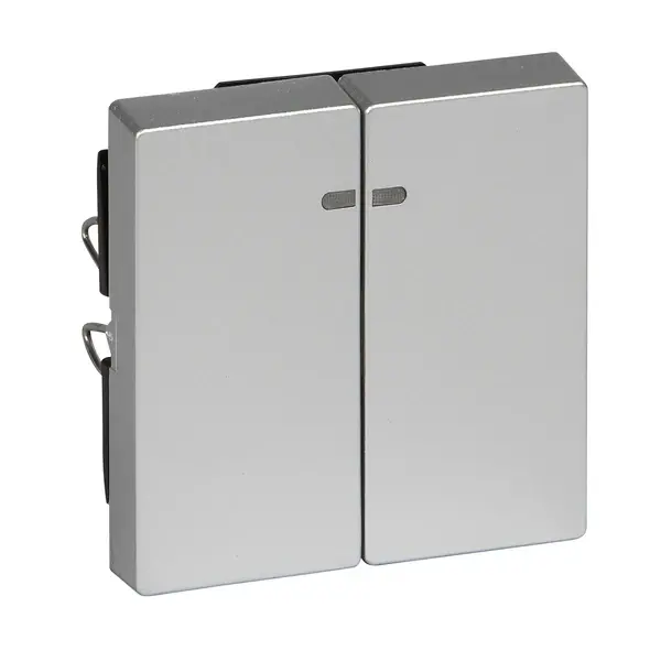 Schneider Electric - MTN3420-0460 - Merten SysM 2g Rocker w/Indctr Plate Alu - 1