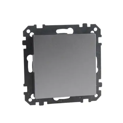 Schneider Electric - MTN391860 - Merten Sys-M Blank Cover Plate Aluminium - 1