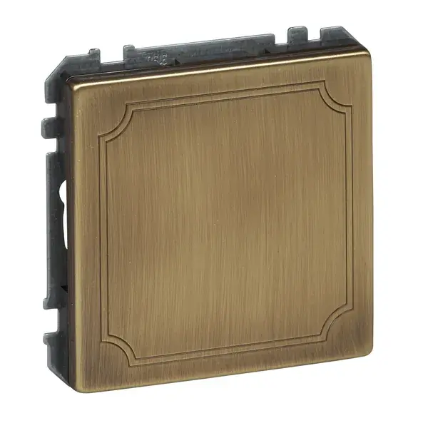 Schneider Electric - MTN391943 - Merten Sys-D Blank Cover Plate Antq Brss - 1
