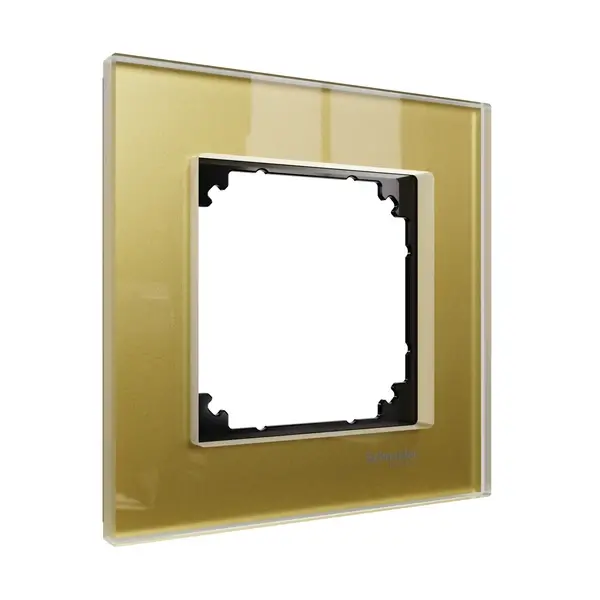 Schneider Electric - MTN4010-3241 - Real glass frame 1g gold M-Ele - 1