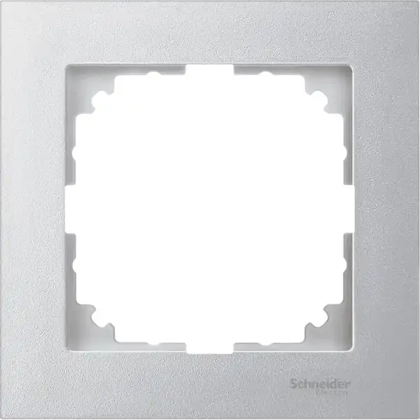 Schneider Electric - MTN4010-3660 - Merten M-Pure 1g Frame Aluminium - 1