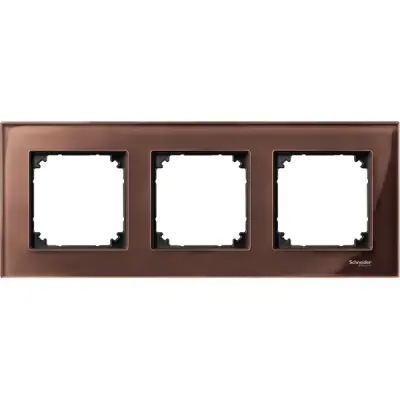 Schneider Electric - MTN4030-3215 - Merten M-Elegance Glss 3g Frm Maho Brown - 1