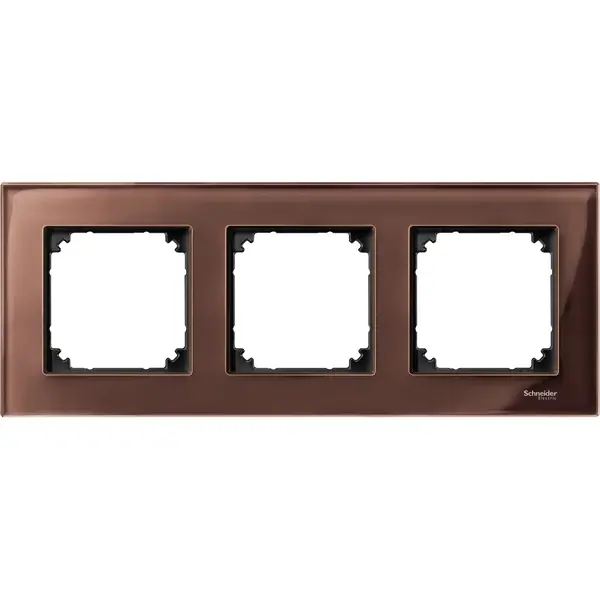 Schneider Electric - MTN4030-3215 - Merten M-Elegance Glss 3g Frm Maho Brown - 1