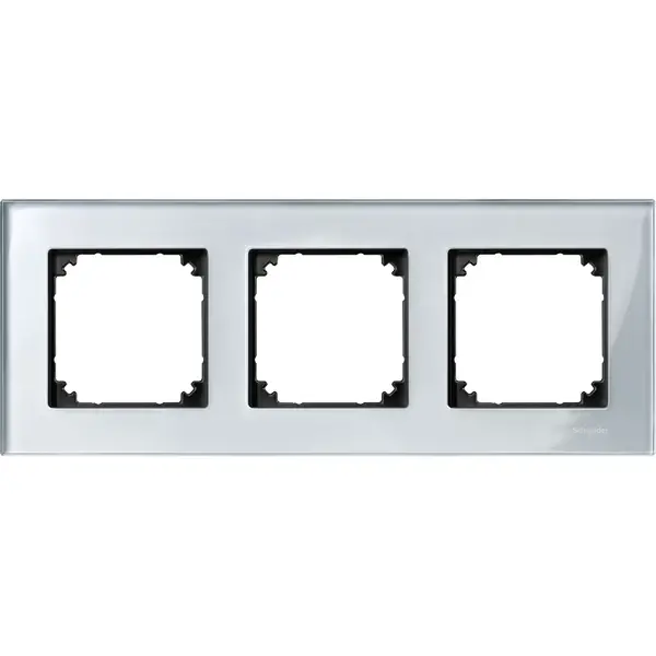 Schneider Electric - MTN4030-3260 - Merten M-Elegance Glss 3g Frm Diamnd Slv - 1