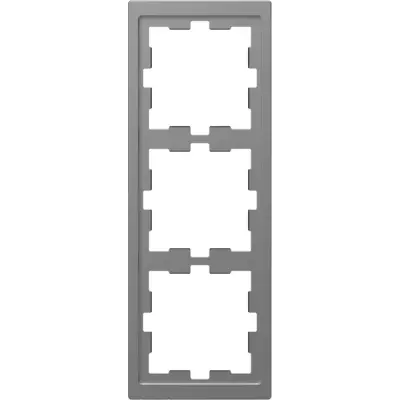 Schneider Electric - MTN4030-6536 - Merten D-Life 3g Frame Stainless Steel - 1