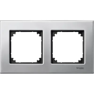 Schneider Electric - MTN403260 - Merten M-Eleg. Mtl 2g Frm Platinium Slvr - 1