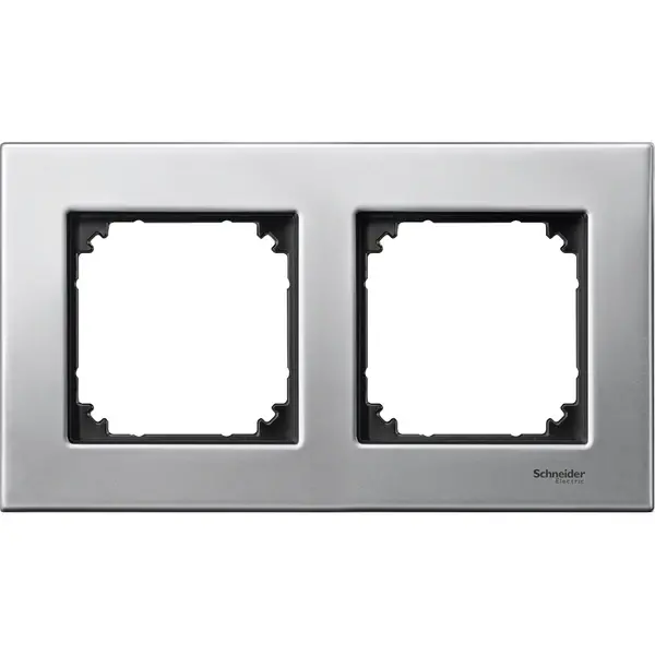 Schneider Electric - MTN403260 - Merten M-Eleg. Mtl 2g Frm Platinium Slvr - 1