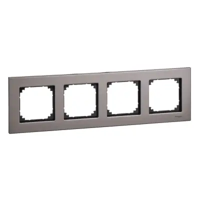 Schneider Electric - MTN403414 - Merten M-Eleg. Mtl 4g Frame Rhodium Grey - 1