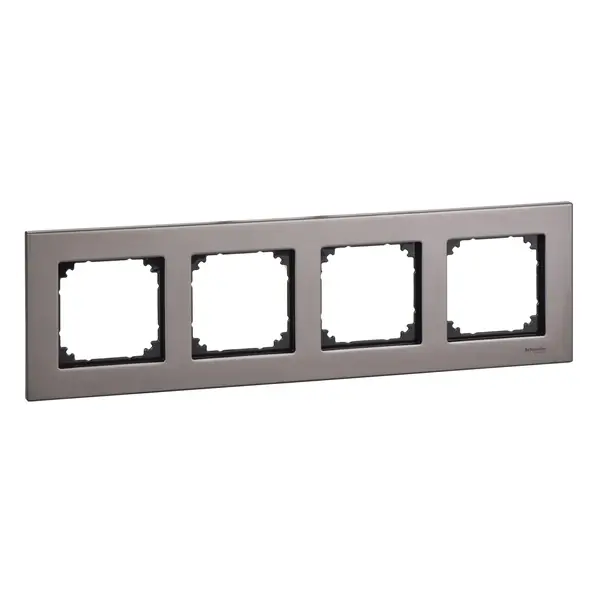 Schneider Electric - MTN403414 - Merten M-Eleg. Mtl 4g Frame Rhodium Grey - 1