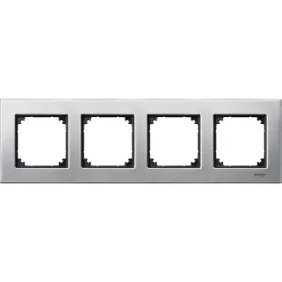 Schneider Electric - MTN403460 - Merten M-Eleg. Mtl 4g Frm Platinium Slvr - 1