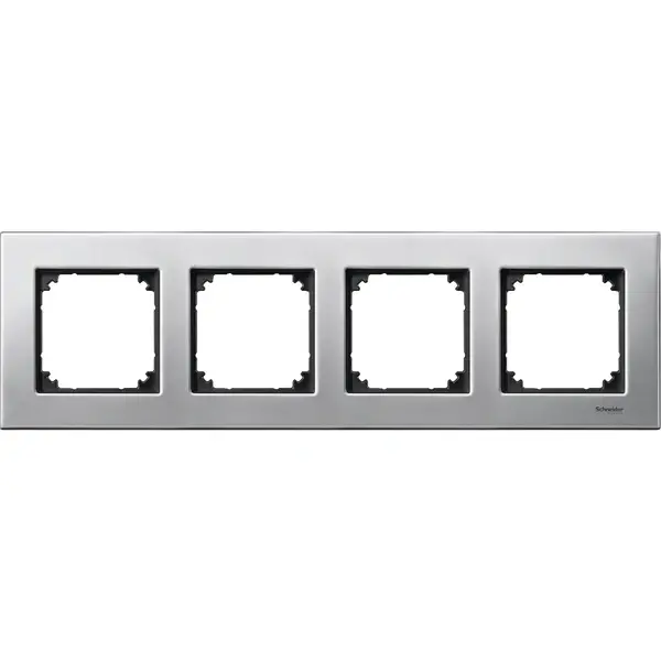 Schneider Electric - MTN403460 - Merten M-Eleg. Mtl 4g Frm Platinium Slvr - 1