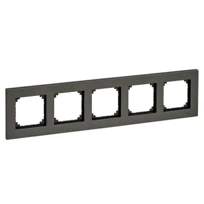 Schneider Electric - MTN403514 - Merten M-Eleg. Mtl 5g Frame Rhodium Grey - 1