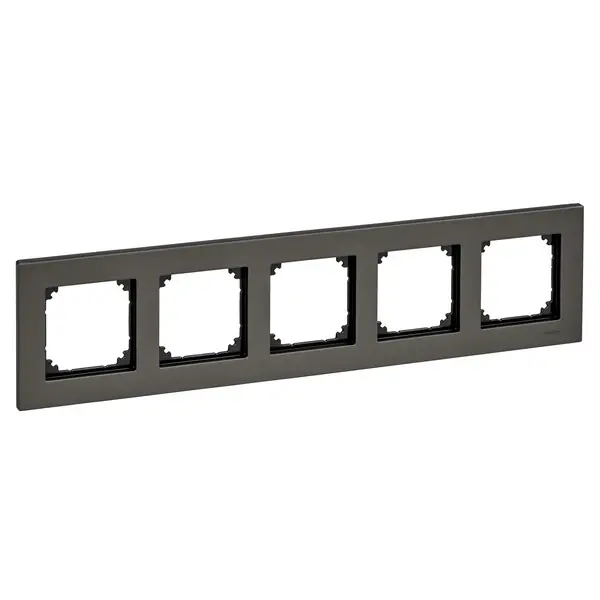 Schneider Electric - MTN403514 - Merten M-Eleg. Mtl 5g Frame Rhodium Grey - 1