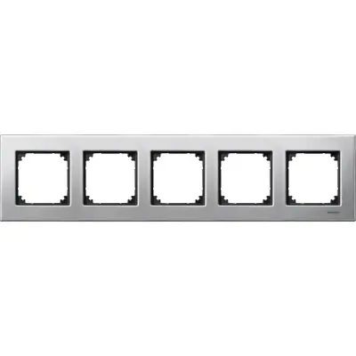Schneider Electric - MTN403560 - Merten M-Eleg. Mtl 5g Frm Platinium Slvr - 1