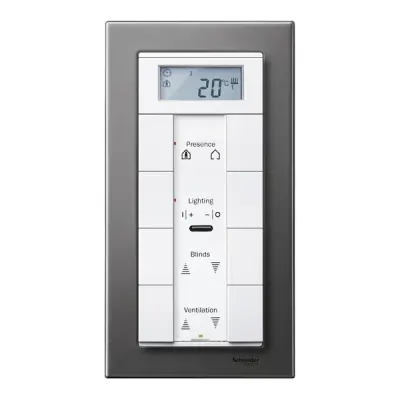 Schneider Electric - MTN403814 - Merten M-Elegance 5g Frame Rhodium Grey - 1