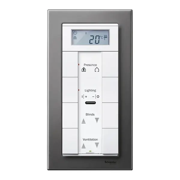 Schneider Electric - MTN403814 - Merten M-Elegance 5g Frame Rhodium Grey - 1