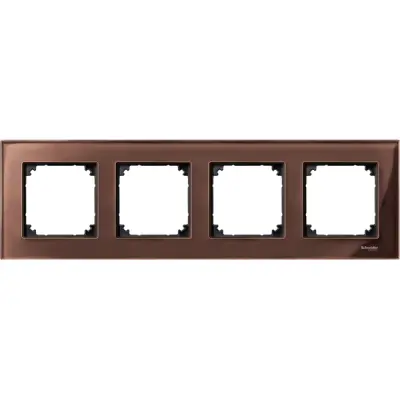 Schneider Electric - MTN4040-3215 - Merten M-Elegance Glss 4g Frm Maho Brown - 1