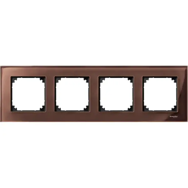Schneider Electric - MTN4040-3215 - Merten M-Elegance Glss 4g Frm Maho Brown - 1