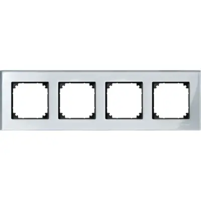 Schneider Electric - MTN4040-3260 - Merten M-Elegance Glss 4g Frm Diamnd Slv - 1