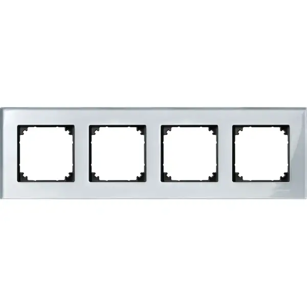 Schneider Electric - MTN4040-3260 - Merten M-Elegance Glss 4g Frm Diamnd Slv - 1
