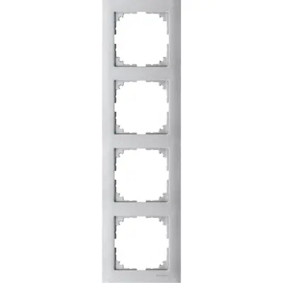 Schneider Electric - MTN4040-3660 - Merten M-Pure 4g Frame Aluminium - 1