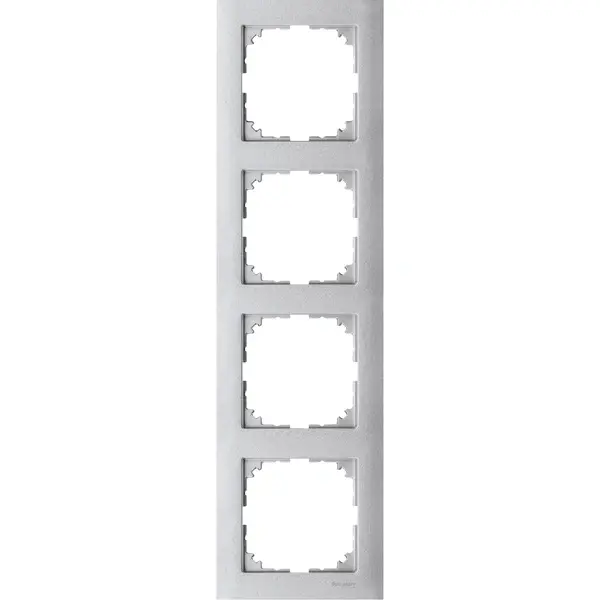 Schneider Electric - MTN4040-3660 - Merten M-Pure 4g Frame Aluminium - 1