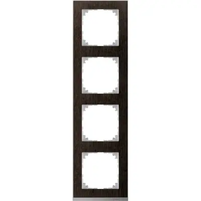 Schneider Electric - MTN4040-3671 - Merten M-Pure Decor 4g Frame Wengue - 1