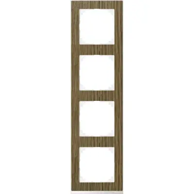 Schneider Electric - MTN4040-3674 - Merten M-Pure Decor 4g Frame Oak - 1