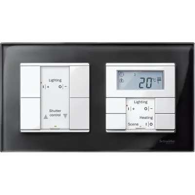 Schneider Electric - MTN404203 - Merten M-Eleg. Glass 2g Frame Onyx Black - 1