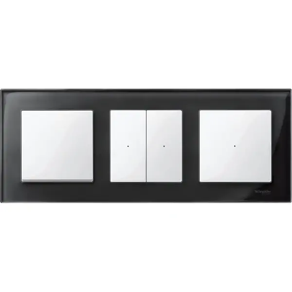 Schneider Electric - MTN404303 - Merten M-Eleg. Glass 3g Frame Onyx Black - 1