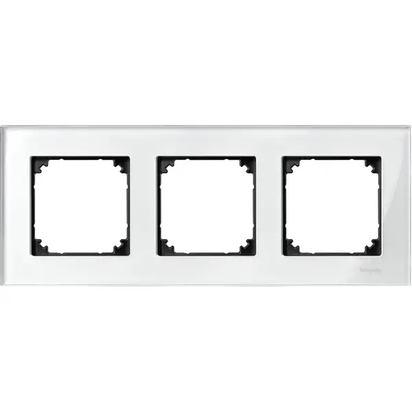 Schneider Electric - MTN404319 - Merten M-Eleg. Glss 3g Frm Brilliant Wht - 1