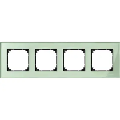 Schneider Electric - MTN404404 - Merten M-Eleg. Glss 4g Frm Emerald Green - 1