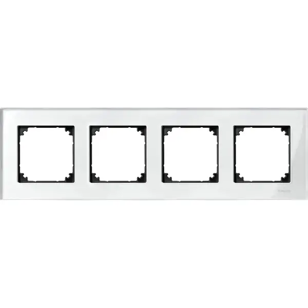 Schneider Electric - MTN404419 - Merten M-Eleg. Glss 4g Frm Brilliant Wht - 1