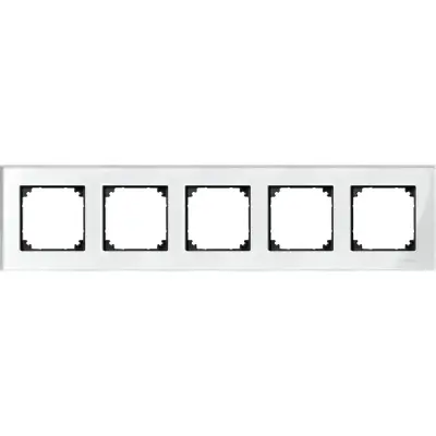 Schneider Electric - MTN404519 - Merten M-Eleg. Glss 5g Frm Brilliant Wht - 1