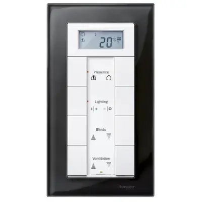 Schneider Electric - MTN404803 - Merten M-Ele Glss Shaver SO Frm Onyx Blk - 1