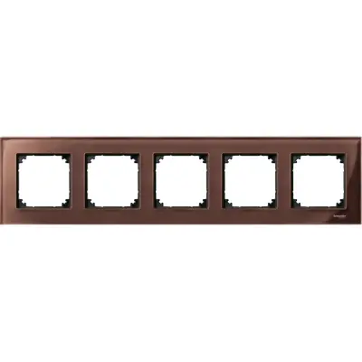 Schneider Electric - MTN4050-3215 - Merten M-Elegance Glss 5g Frm Maho Brown - 1