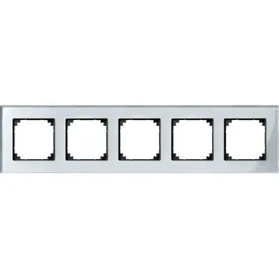 Schneider Electric - MTN4050-3260 - Merten M-Elegance Glss 5g Frm Diamnd Slv - 1