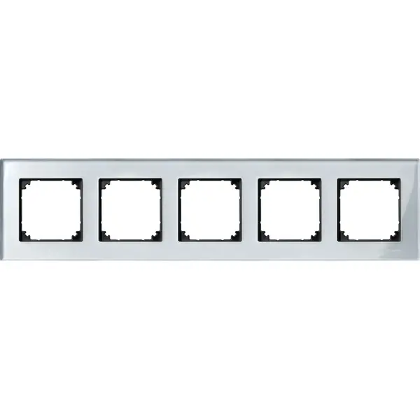 Schneider Electric - MTN4050-3260 - Merten M-Elegance Glss 5g Frm Diamnd Slv - 1