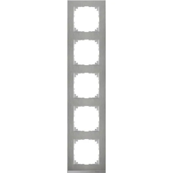 Schneider Electric - MTN4050-3646 - Merten M-Pure Decor 5g Frame St. Steel - 1