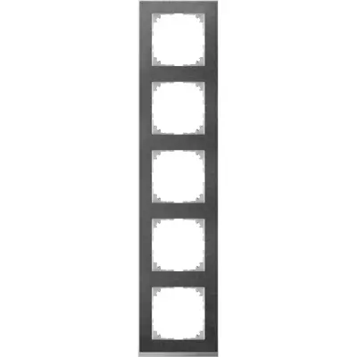 Schneider Electric - MTN4050-3669 - Merten M-Pure Decor 5g Frame Slate - 1