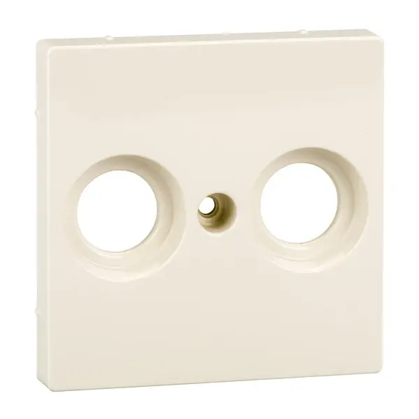 Schneider Electric - MTN4122-0344 - Merten SysM Ant. Outlet Plate 2-holes Wh - 1