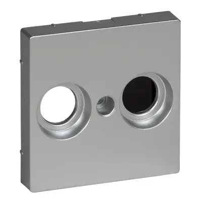 Schneider Electric - MTN4122-0460 - Merten SysM Ant. Outlet Plate 2-holes Al - 1
