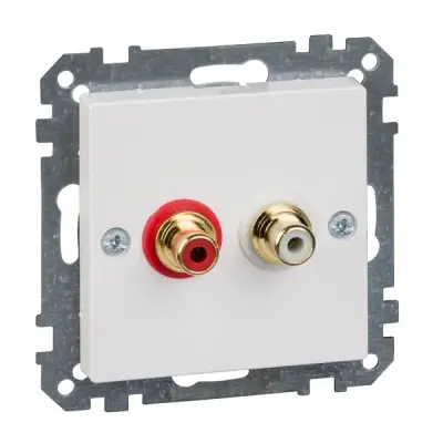 Schneider Electric - MTN4350-0325 - Merten Sys-M Audio Conn. S.O. Act Wht - 1