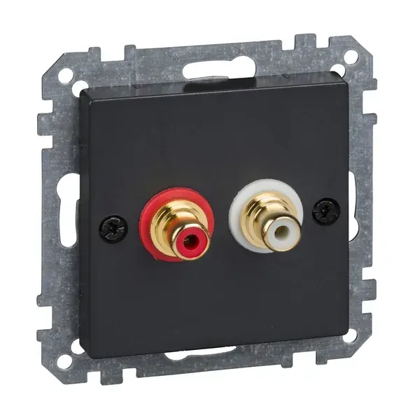 Schneider Electric - MTN4350-0414 - Merten Sys-M Audio Conn. S.O. Anthracite - 1